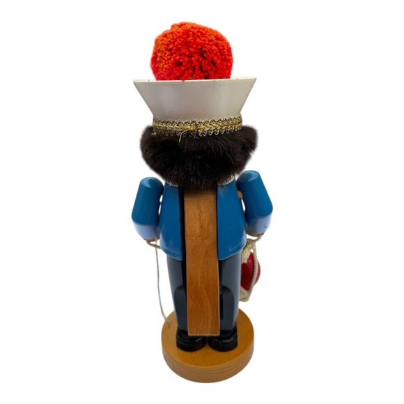 Steinbach's Wooden 12” CHUBBY SAILOR NUTCRACKER Life Saver Tube Pom Pom Hat Vtg - Picture 5 of 9